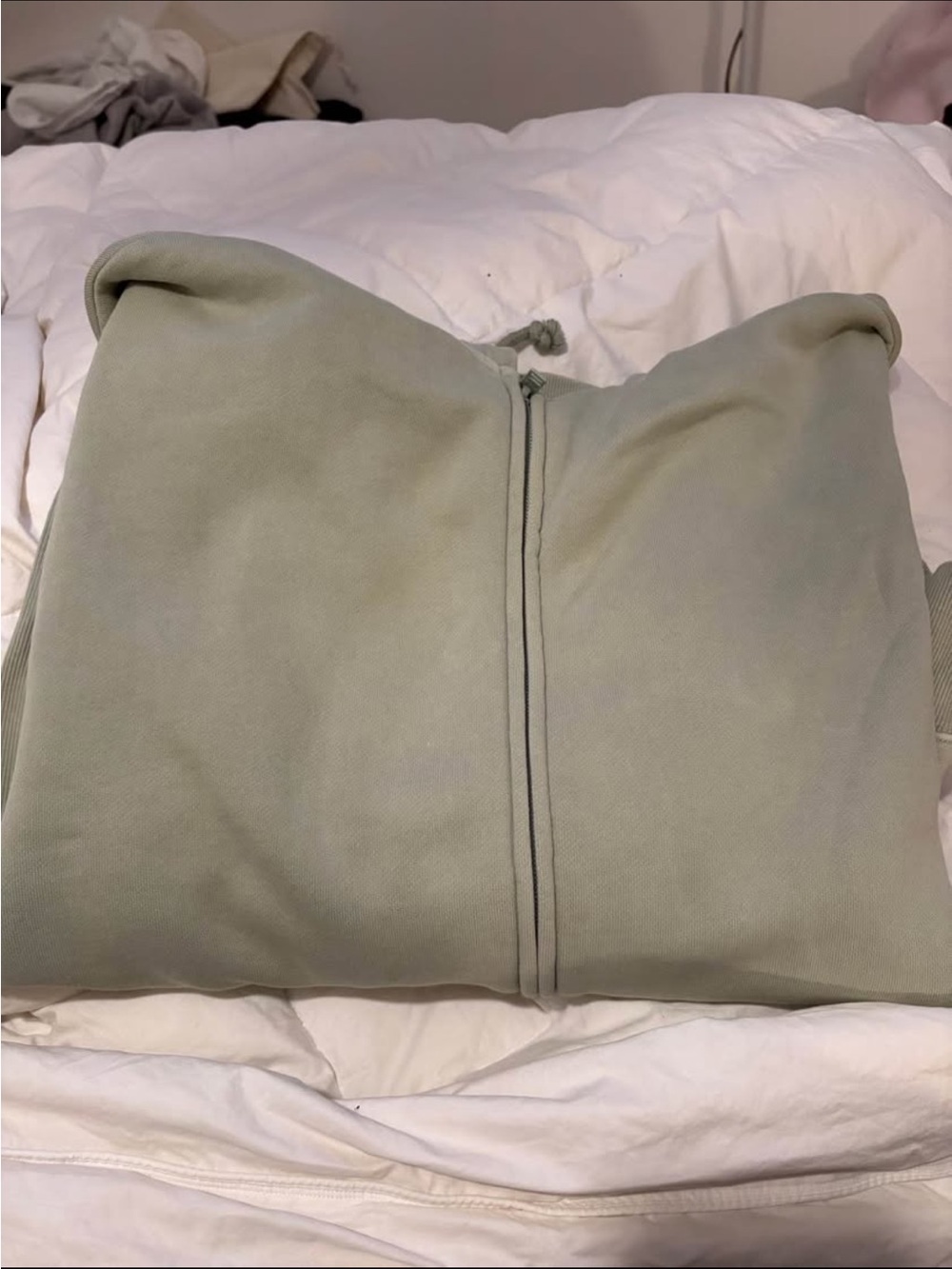 TNA Sage Green Crew Zip Sweatshirt
